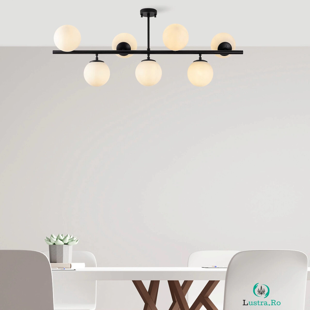 Lustra, Fulgor, 942FLG1216, Metal, Negru la 1,406.00 lei ron