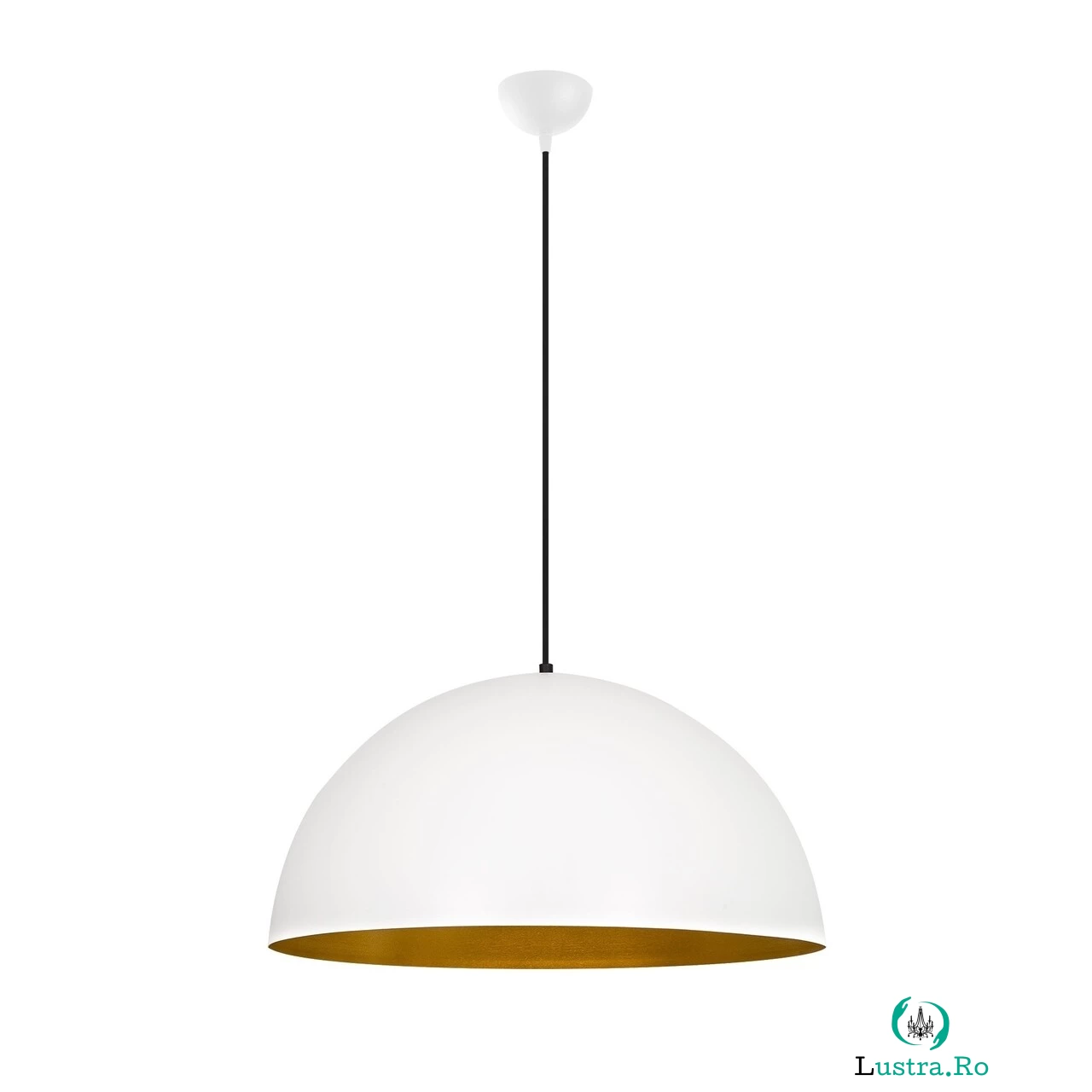 Lustra Sivani MR - 720, Opviq, 60 x 126 cm, 1 x E27, 40W, alb/auriu la 475.00 lei ron