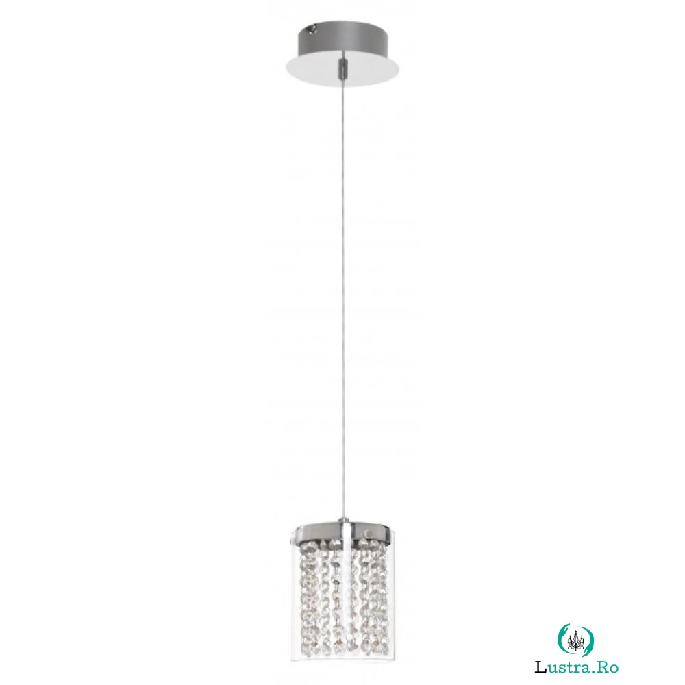 Pendul Astrella, 1 x LED, 6W, H1200 X D 130 mm, crom + transparent