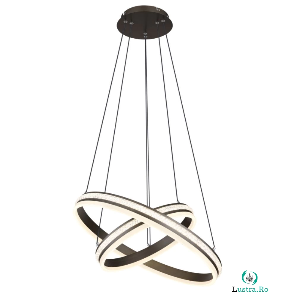 Lustra Globo Grouni, metal/aluminiu, LED 60 W, gri, diametru 600 mm, inaltime 1200 mm