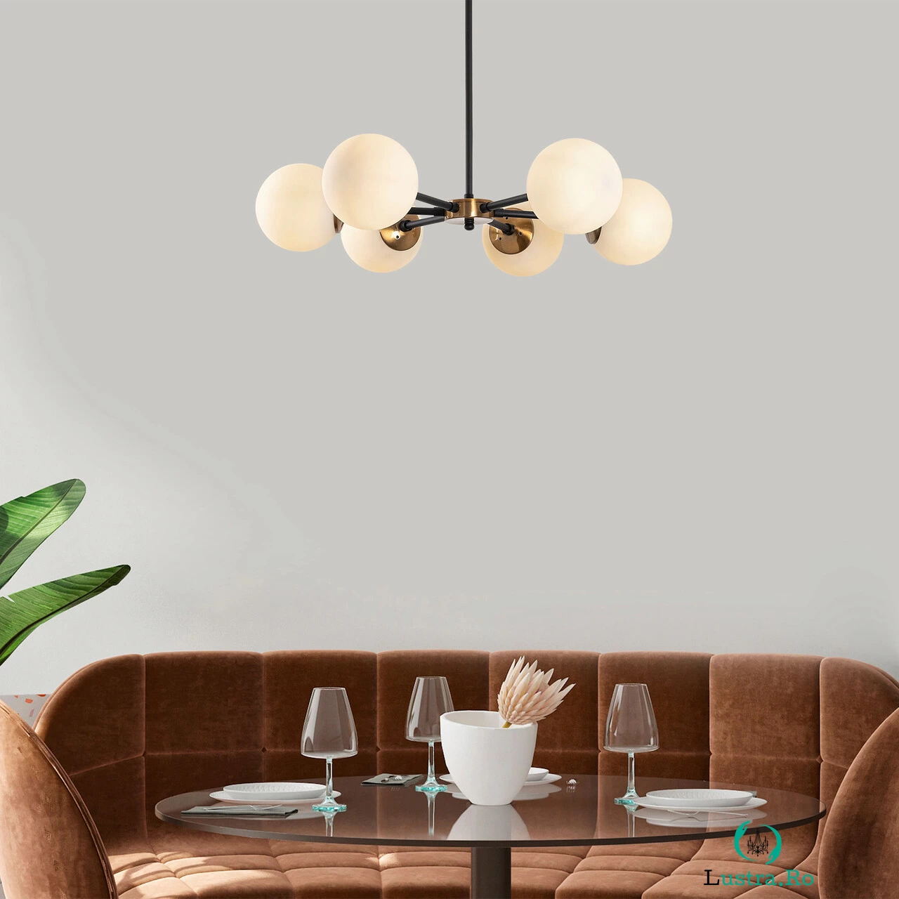 Lustra, Fulgor, 942FLG1165, Metal, Negru / Antic / Crem la 1,297.00 lei ron