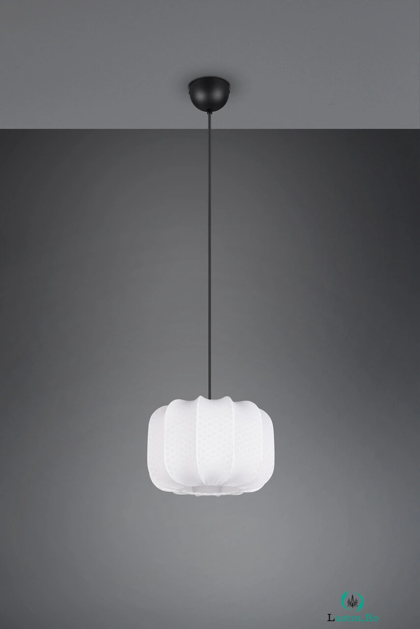 Lustra Madleine, RL, 25x150 cm, 10W, 1x E27, metal, negru mat/alb la 287.00 lei ron