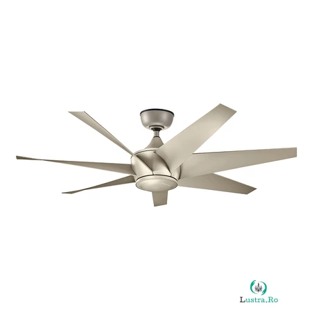 Lustra cu ventilator Lehr II – 54in / 137cm Fan – Antique Satin Silver la 4,141.58 lei ron