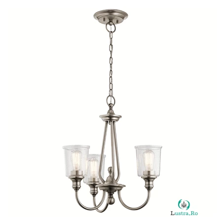 Corp de iluminat suspendat, lustra Waverly 3 Light Chandelier – Classic Pewter la 2,205.57 lei ron