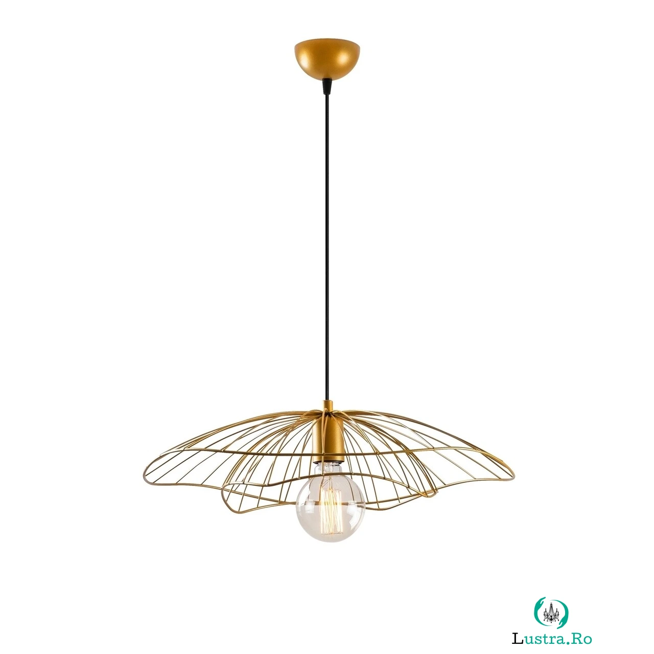 Lustra Tel - 6502, Opviq, 50 x 111 cm, 1 x E27, 40W, auriu la 155.00 lei ron