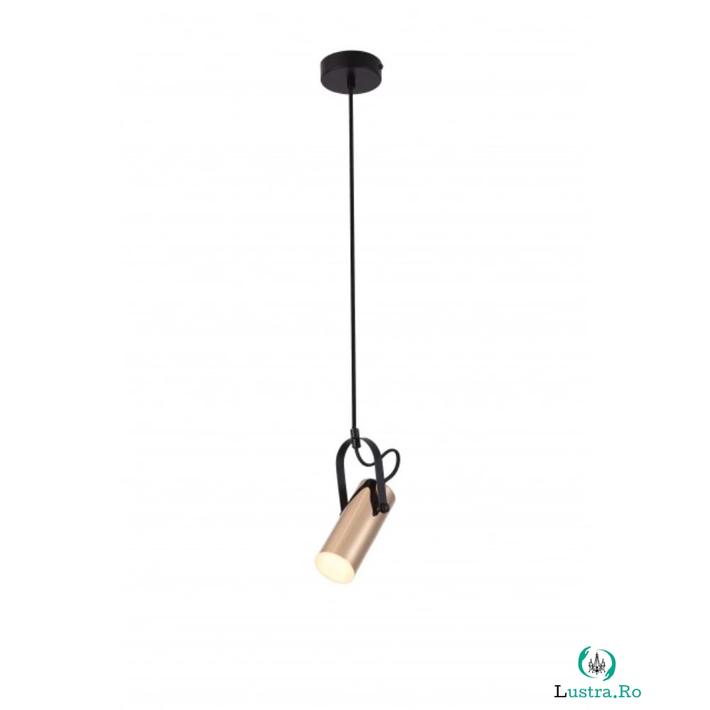 Pendul Raven 6429,1 x LED, 5W, 1200 X 140 mm, negru + auriu